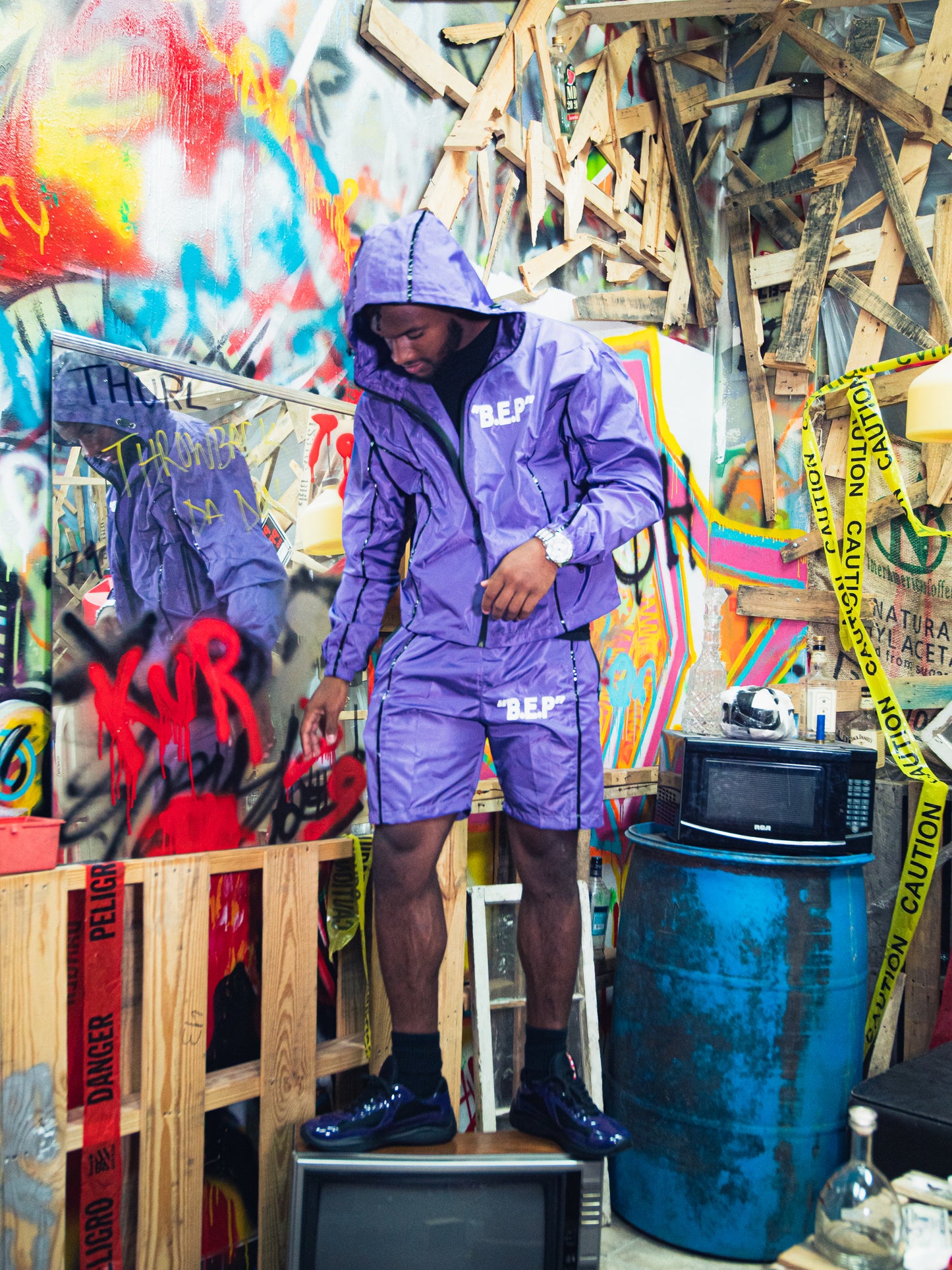 PURPLE B.E.P.YOLA SHORT SET