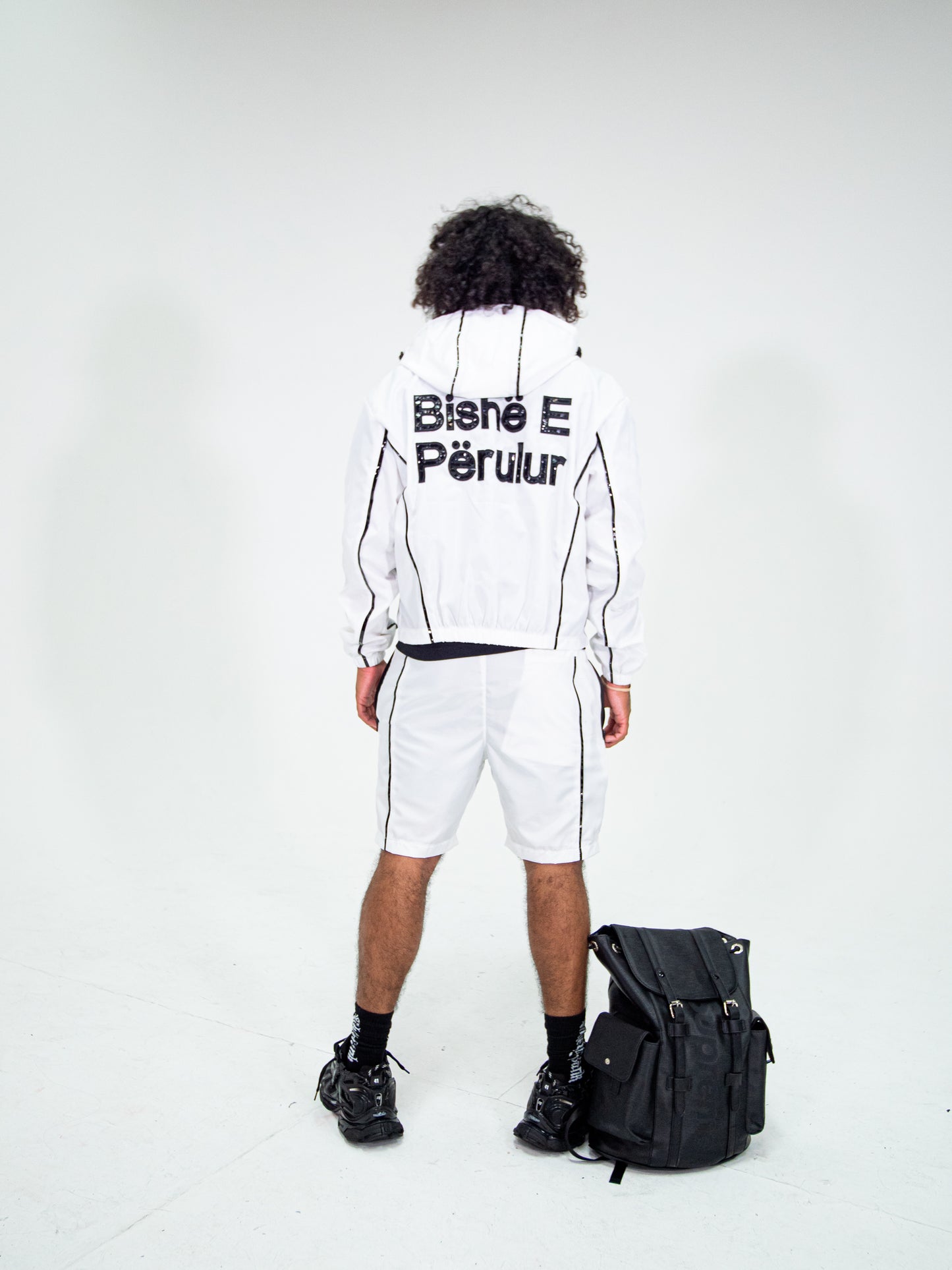 WHITE B.E.P WIND BREAKER JACKET