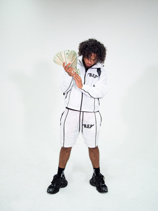 WHITE B.E.P WIND BREAKER JACKET