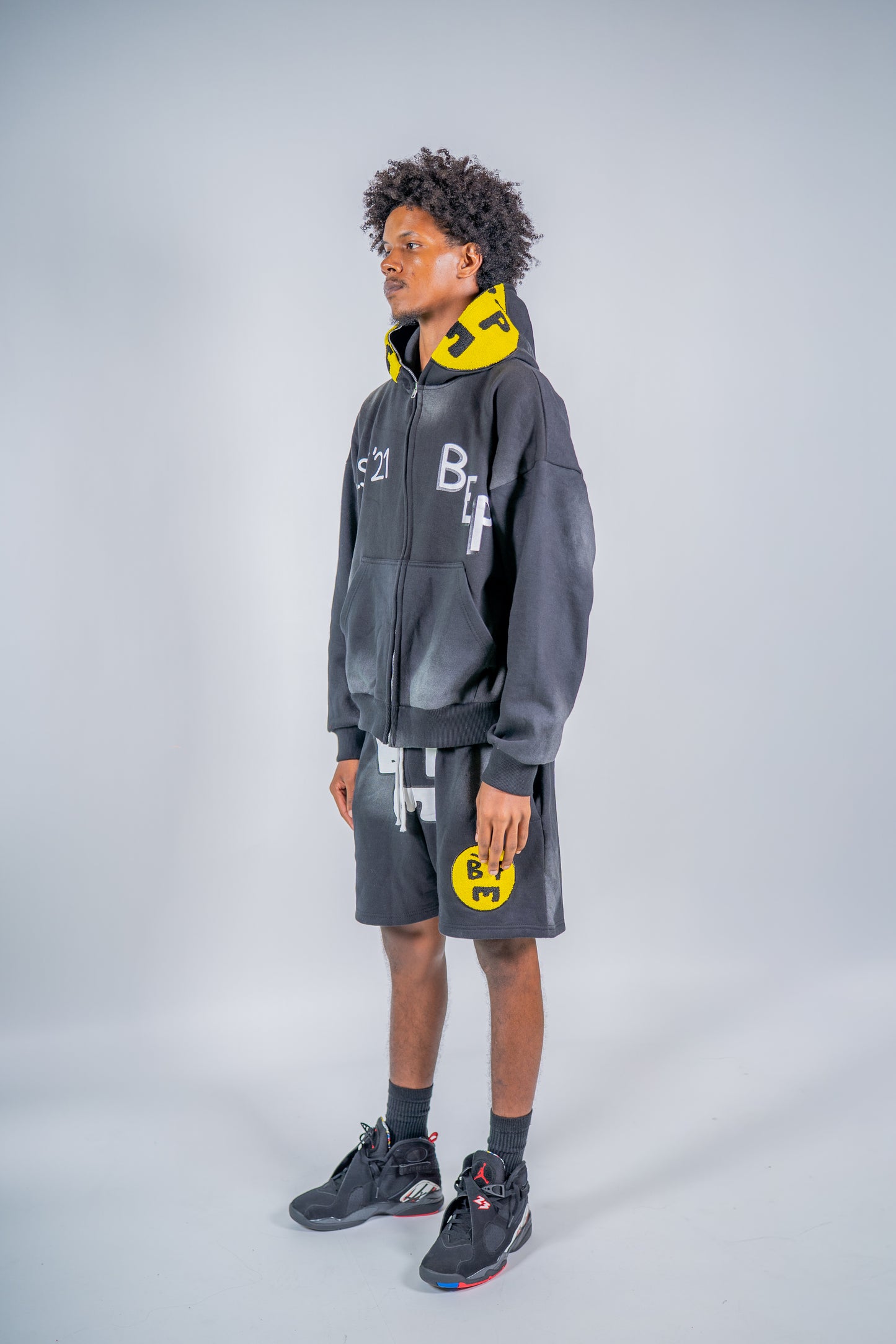 BLACK “JUST SMILE” SET