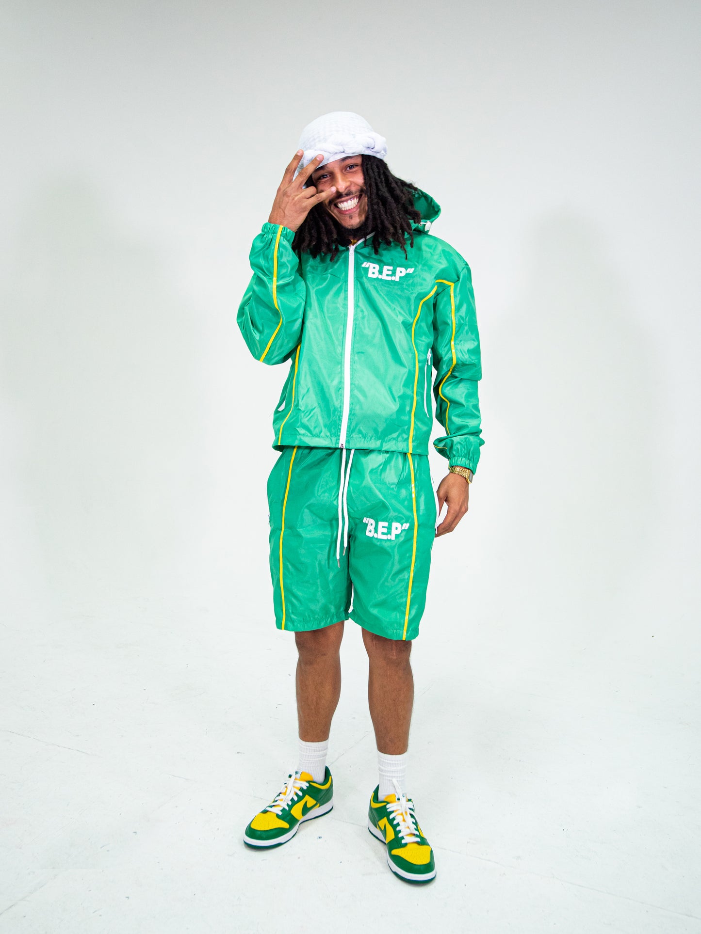 GREEN B.E.P WIND BREAKER JACKET