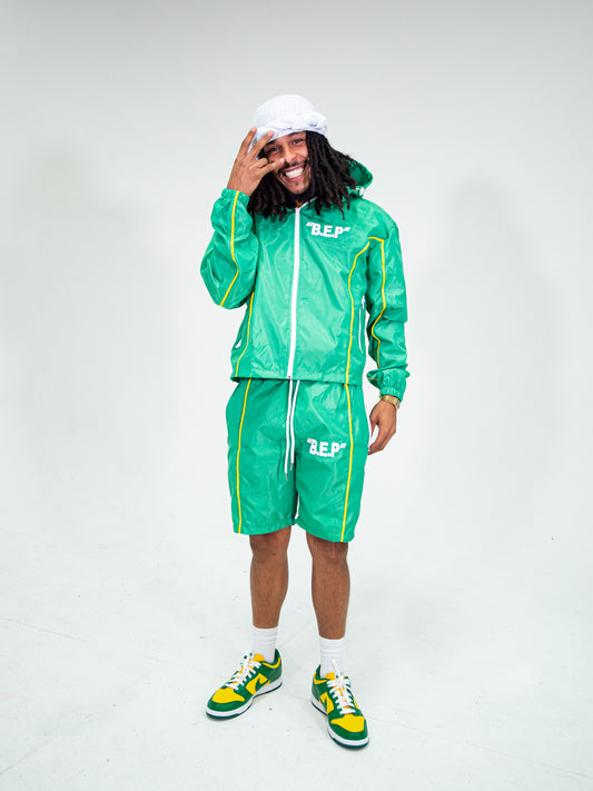 GREEN B.E.P WIND BREAKER JACKET