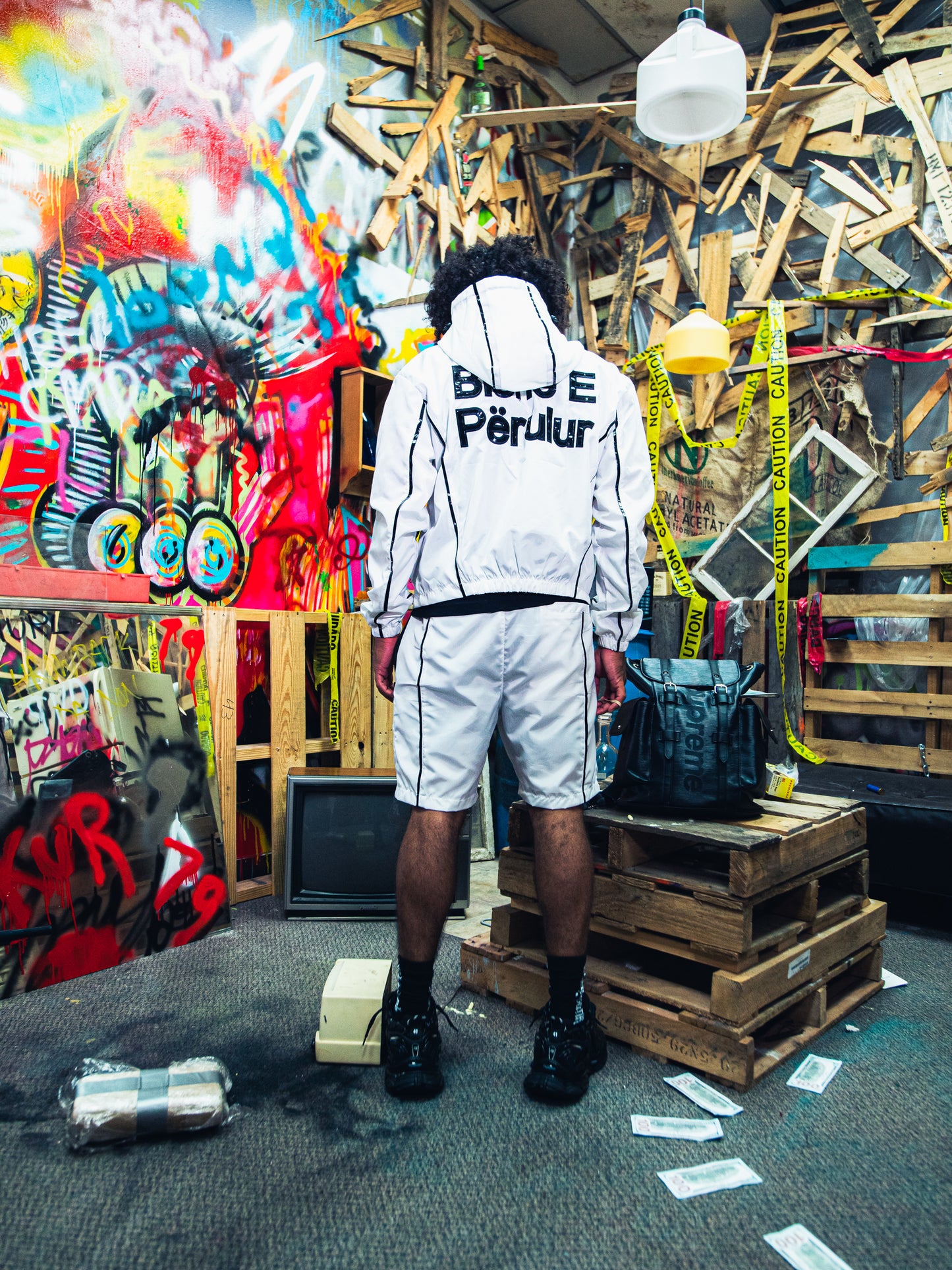 WHITE&BLACK B.E.P.YOLA SHORT SET