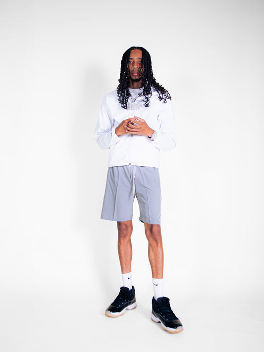 LIGHT GREY & WHITE SHORT RUNNER SET