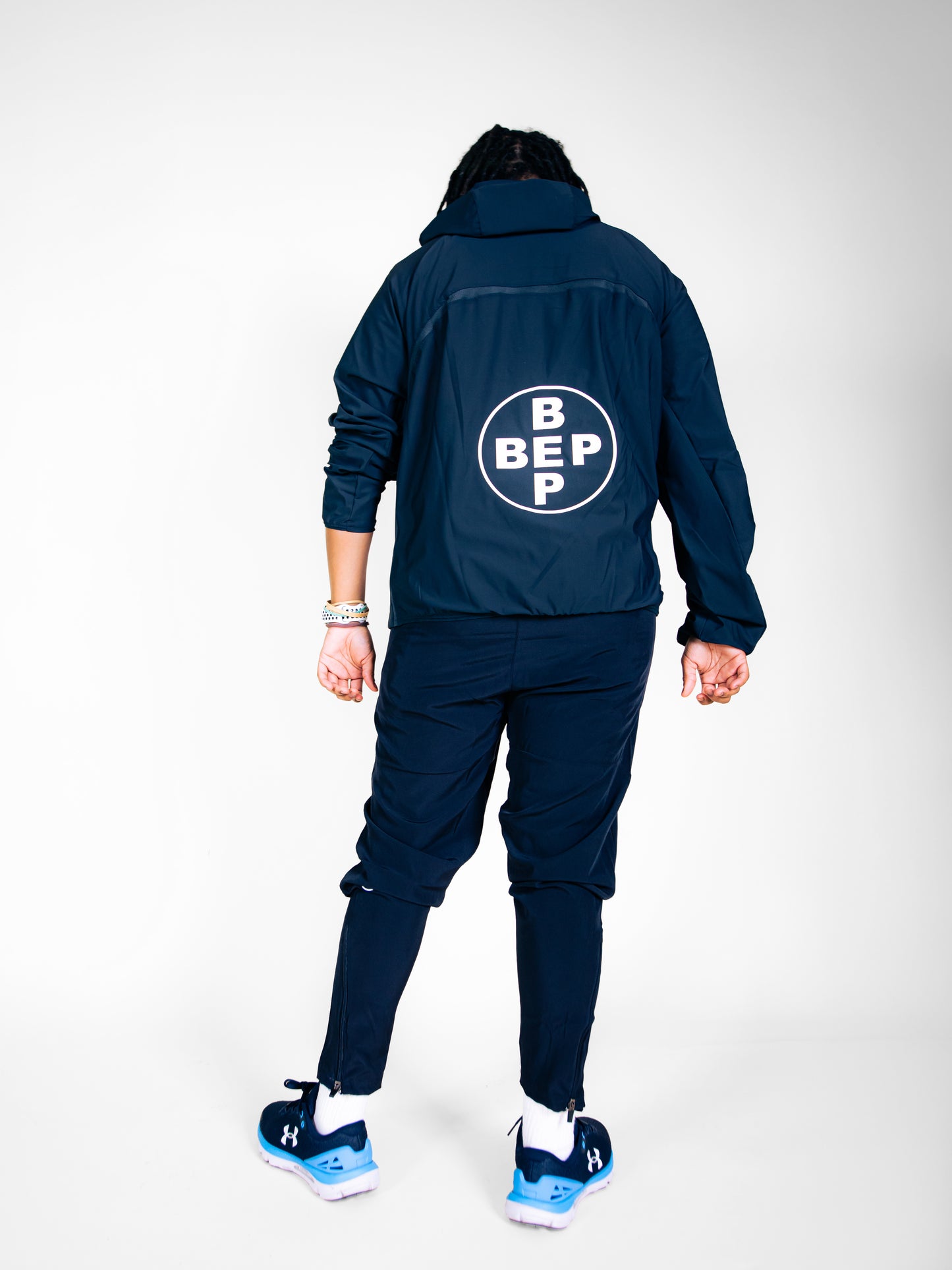 NAVY BLUE PANTS RUNNER SET