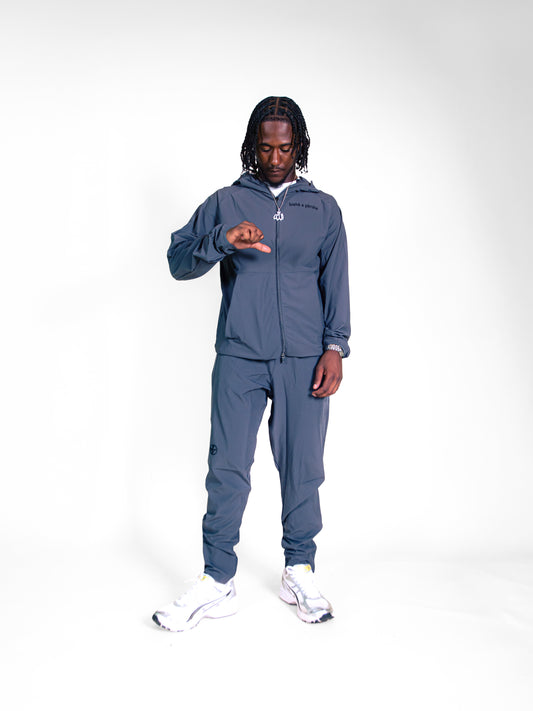 DARK GREY PANTS RUNNER SET